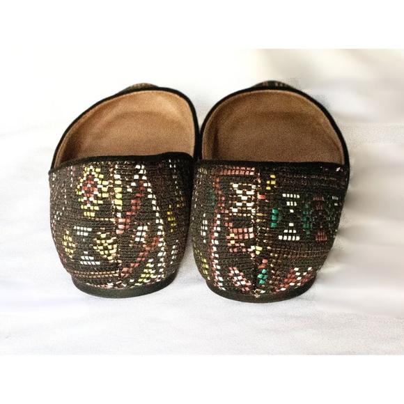 Mix No. 6 Multicolor geometric pattern pointed toe flats - Picture 4 of 7